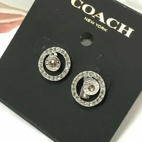 Open Circle Halo Stud Earrings - Picture 8 of 8
